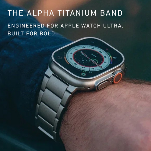 The Alpha Titanium Band for Apple Watch